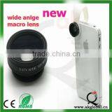 Mobile Phone Camera Clip 2 in 1 Lens 0.67X Wide Angle +10X Macro Lens for Samsung Galaxy s4 Mini