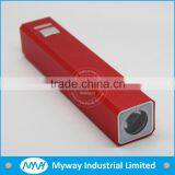 2015 Promotional Gift LED Flash Power Bank / Portable Mobile Charger for Cellphone Charging