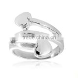2014 best selling stainless steel jewelry heart shaped casting engraved silver ring women's silve rings silver ring (LR9140)