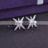 925 Silver Star White Zirconia Earring Jewelry thumbnail-4