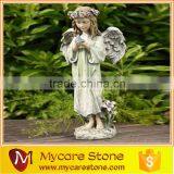 Pretty Praying Little Angel Stone Statues, Angel Stone Sculpture thumbnail-1