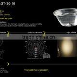 Led reflector glass lens,suitable for 10W- 30W integrated chip(GT-30-16)