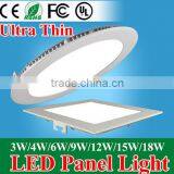 Ultra Thin 3W 6W 9W 12W 15W 18W 24W Dimmable LED Downlight Square LED Panel / Painel Light Lamp 4000K for Bedroom Luminaire