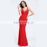Exquisite Red Chiffon Beaded Big Size Women Evening Wedding Dresses Made in China thumbnail-1