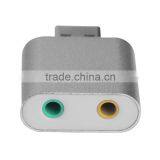 New Aluminum Alloy 3.0 USB Sound Card Headphones 3.5mm Jack Converter thumbnail-2