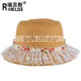 Fashion Lace Kids Hat Paper Straw Hat thumbnail-1