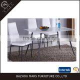 Hot Sale Cheap Clear Glass Dining Table 4 Chairs Set thumbnail-5