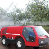 best price self propelled garden orchard high press boom air blast sprayer vehicle 1000L tank with 60Hp engine and a/c cabin