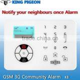 CE Approved GSM SMS 3G GPRS Wifi Wireless Home Burglar Alarm System K8 thumbnail-5