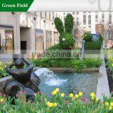 Rabbit Wire Frame Topiary With Moss Topiary Garden thumbnail-1