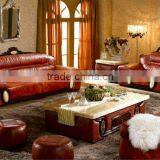 Southeast Asian Image Living Room Sofa Set, Genuine Leather Sofa, Luxuriou Living Room Furniture Set thumbnail-1