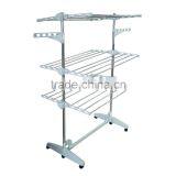 Clothes Airer Drying Rack Extra Large Deluxe 3 Tier Clothes Drying Rail (20M Hanging Space) White and Orange Folding Hangers Fla thumbnail-1