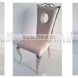Stainless Steel Leg Leather Dining Chair Modern thumbnail-4