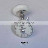 Hand Painted Ceramic Knob Clock Sytle Available in Other Colour and Patterns thumbnail-1