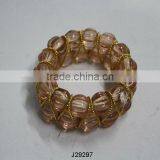 Napkin Ring in Amber Glass Beads Can be in Any Colour thumbnail-1