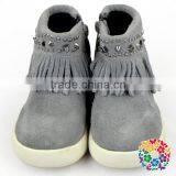 Fancy Grey Suede Tassel Baby Winter Walking Boots thumbnail-1