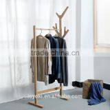 New Design Solid Beech Wood Coat Rack Hat Purse Display Stand With Shoe Bench Entry Way Coat Rack