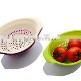 Plastic Oval Drainer Basket Colander With 2 Handles