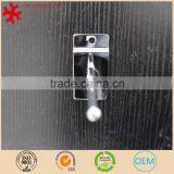 4-Inch Chromed Slatwall Metal Hooks With Stabilizer and Double Hook Clips, Black thumbnail-1
