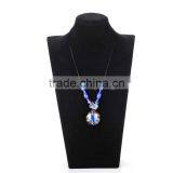 Black Velvet Wood Neck Stand Jewelry Display thumbnail-2