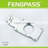 CC-1018 5.5cm 2CR13 Stainless Steel Rectangle-Shaped Full Metal Cigar Cutter With Rivet thumbnail-1