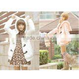 New Women's Coat Girls Cute Bunny Ears Sherpa Hoodie Jacket Warm Outerwear Women Winter Coat and Jackets Woman thumbnail-1