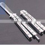 Wholesales Sliver Comb Multi Function Stainless Steel Trainer Tool Butterfly Comb thumbnail-3
