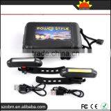 New Arrival 3 Mode RED/White Light LED Bicycle Safety Front/Tail Light Set With USB Charger thumbnail-1