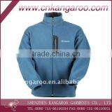 Men Polyester Fleece Softshell Outdoor Casual Jacket With Zipper Front, Blue Fleece Jacket thumbnail-1