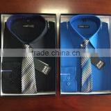 2016 NEW Boxed Boy's Dress Shirt & Tie Set,Gift Box.Solid Color thumbnail-3