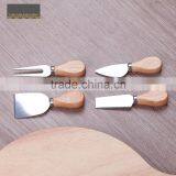 OAK Wood Handle Cheese Knife Set thumbnail-4
