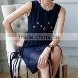 Fashion Clothing OEM Star Detailing Sleeveless Midi Women Tassels Dress thumbnail-5