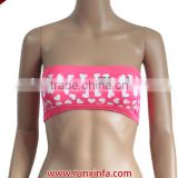 Hot selling custom print bandeau bra / seamless bra pattern