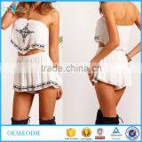 Women Dresses Crop Top and Short Skirt 2 Piece Clothes Latest Designer Skirt Suits thumbnail-1