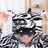 Flannel Cartoon Adult Animal Jumpsuit Animal Pajamas Jumpsuit Zebra Design thumbnail-5