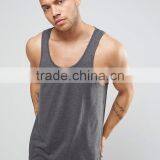 2017 Cheapest High Quality New Design Custom Dark Grey Color Gym Wear Comfortable 100% Polyester Fashion Men's Sport Vest thumbnail-1