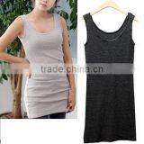 Women's Blank Tank Top for Summer 2016 ,long Line, 100%coton thumbnail-2