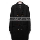 2014 Double-Breasted Metal Button High Fashion Classical Design Black Lapel Slim Fit Mens Cashmere Men Coat thumbnail-1