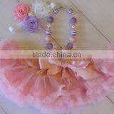 New Baby Girl Tutu Skirt Chiffon Lace Princess Latin Dance Party Pettiskirt Ruffles Kids Bow Silk Ballet thumbnail-3
