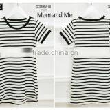 Mommy and Me Macthing Clothes Tank Tops Family Set Clothes Striped Clothing Tied Wholesaling thumbnail-3