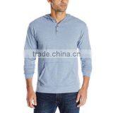 New Style Design Custom Cotton Spandex Solid Color Long Sleeve Hoodie for Men thumbnail-3