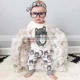 New 2 Piece Baby Clothes Set Girl Pants Blouse Infant Clothing Newborn Baby Clothing Sets Boy Cotton Little Monster thumbnail-1
