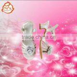 High Heel Leather Girls Sandals Shoes thumbnail-1