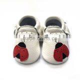 New Arrival Leather Rubber Sole Baby Moccasins thumbnail-2