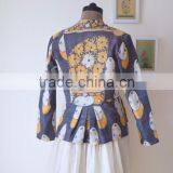 Denim Jacket in Kediyu Style With Vintage Kantha Fabric ~ Medium thumbnail-4