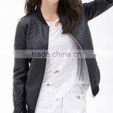 2016 Lady Casual Fashion Women Bomber Leather Winter Jacket for Wholesale thumbnail-4