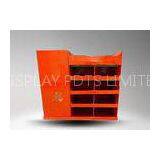 Full View Heavy Duty Cardboard Display Stand Red Five Layers Display Shelves