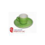 SINGLE COLOUR CUP WITH SAUCER thumbnail-3
