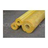 High Temp Glass Wool Pipe Insulation , Yellow Glasswool Pipe Cover