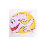 Personalized Pink Silicone Kids Swimming Hats Toddler Swim Cap OEM